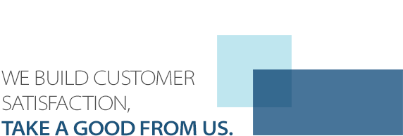 WE BUILD CUSTOMER SATISFACTION, TAKE A GOOD FROM US.